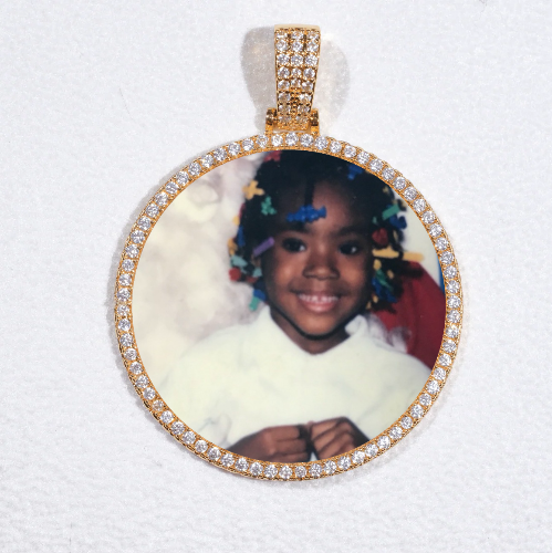 MEDIUM 3D CIRCLE CUSTOM PICTURE PENDANT