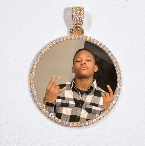 MEDIUM 3D CIRCLE CUSTOM PICTURE PENDANT