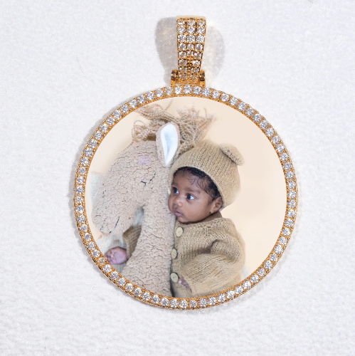MEDIUM 3D CIRCLE CUSTOM PICTURE PENDANT
