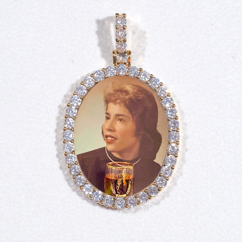 3D Oval Custom Picture Pendant