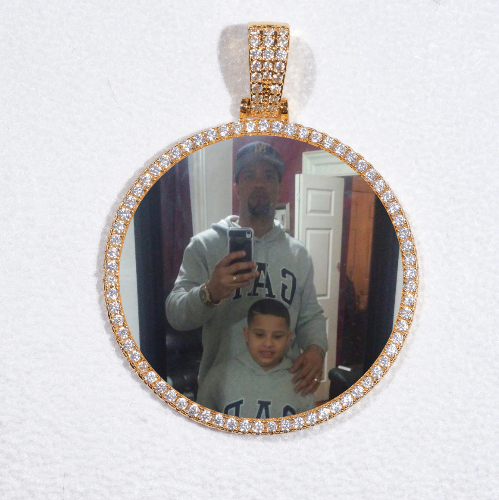 MEDIUM 3D CIRCLE CUSTOM PICTURE PENDANT