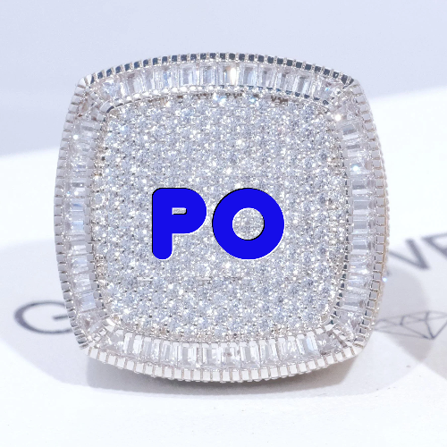 CUSTOM LETTER 3D ICED RING