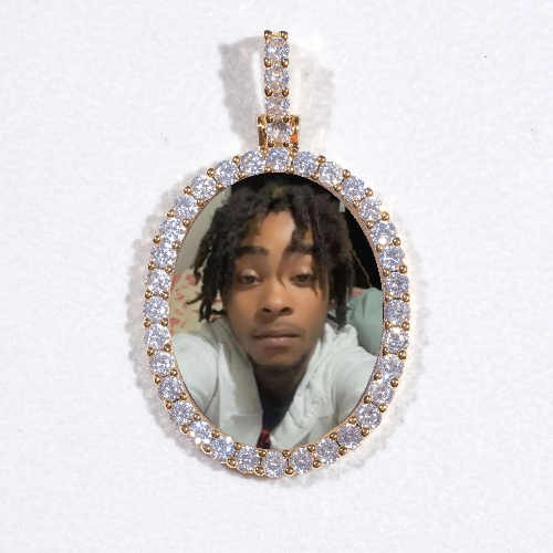 3D Oval Custom Picture Pendant