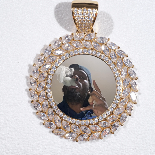 Large 3D Wheat Ear Custom Picture Pendant