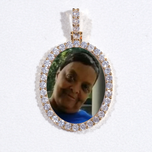 3D Oval Custom Picture Pendant