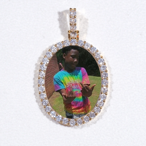 3D Oval Custom Picture Pendant