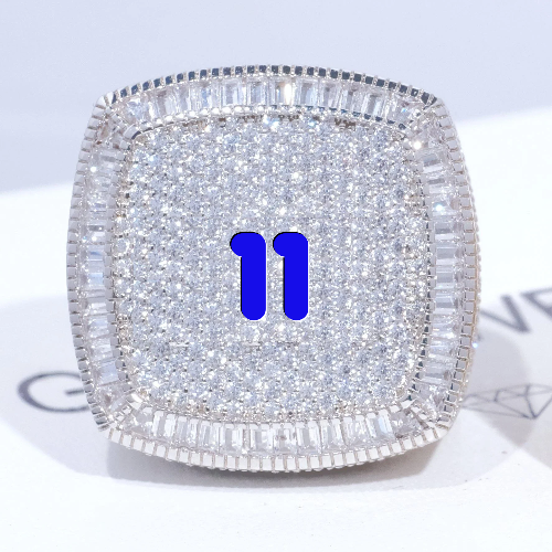 CUSTOM LETTER 3D ICED RING