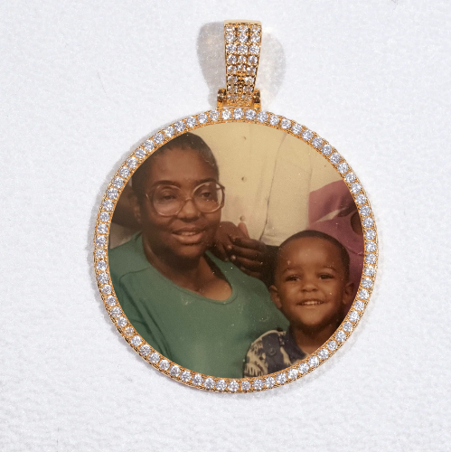 MEDIUM 3D CIRCLE CUSTOM PICTURE PENDANT