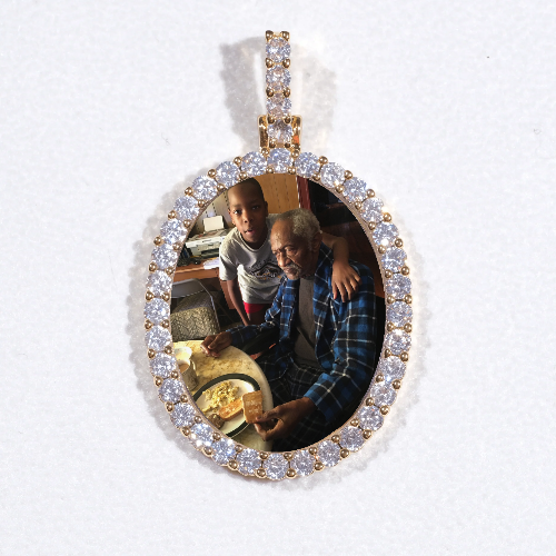 3D Oval Custom Picture Pendant
