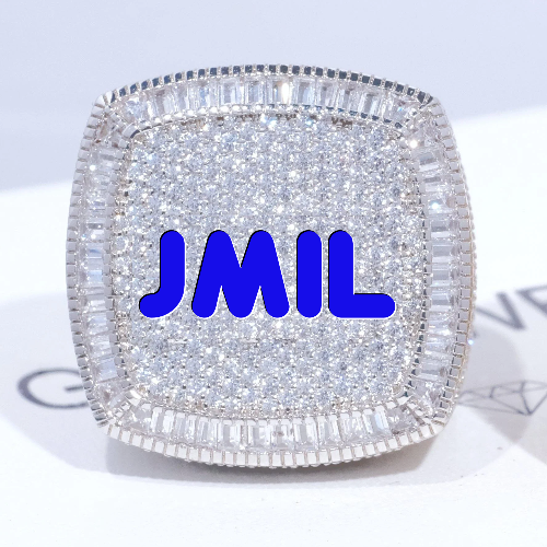 CUSTOM LETTER 3D ICED RING
