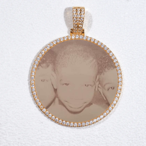 MEDIUM 3D CIRCLE CUSTOM PICTURE PENDANT