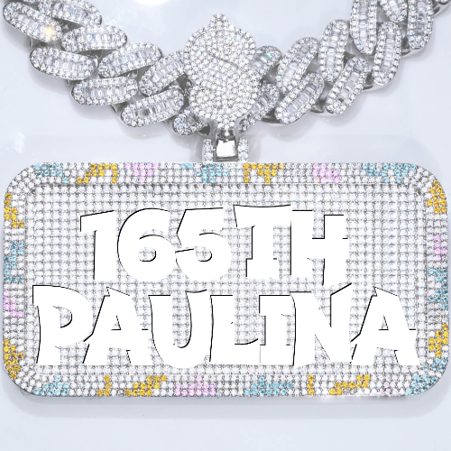 CUSTOM LETTER NECKLACE 3D COLORFUL SQUARE