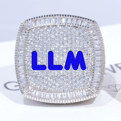 CUSTOM LETTER 3D ICED RING