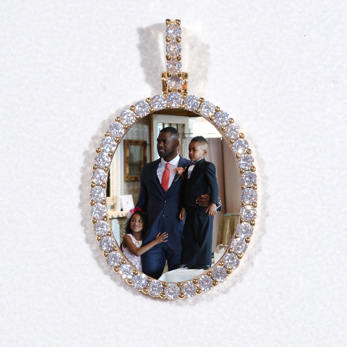 3D Oval Custom Picture Pendant