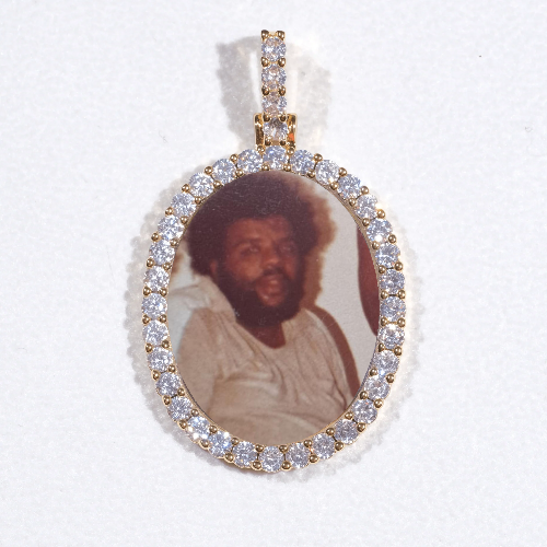 3D Oval Custom Picture Pendant