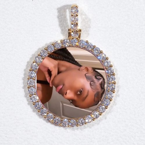 3D CIRCLE CUSTOM PICTURE PENDANT SMALL SIZE