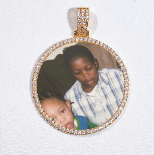 MEDIUM 3D CIRCLE CUSTOM PICTURE PENDANT