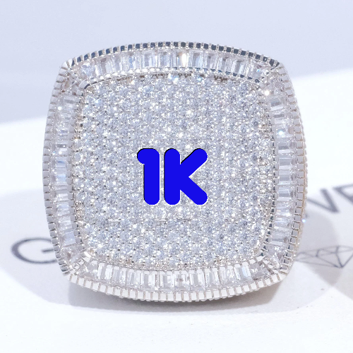 CUSTOM LETTER 3D ICED RING