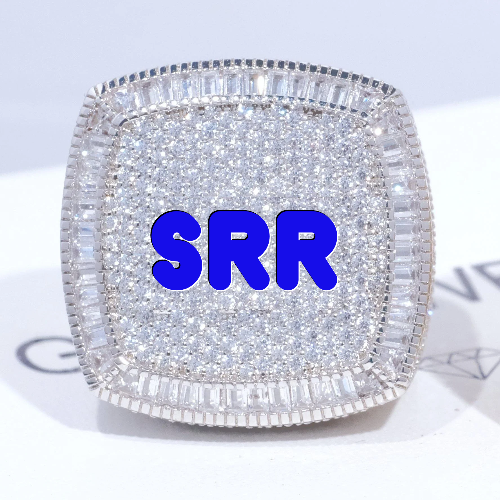 CUSTOM LETTER 3D ICED RING