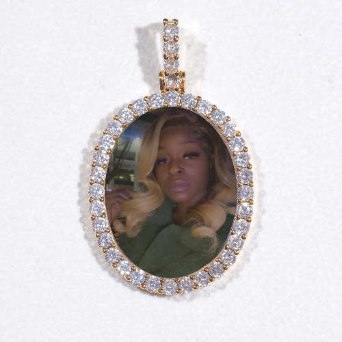3D Oval Custom Picture Pendant