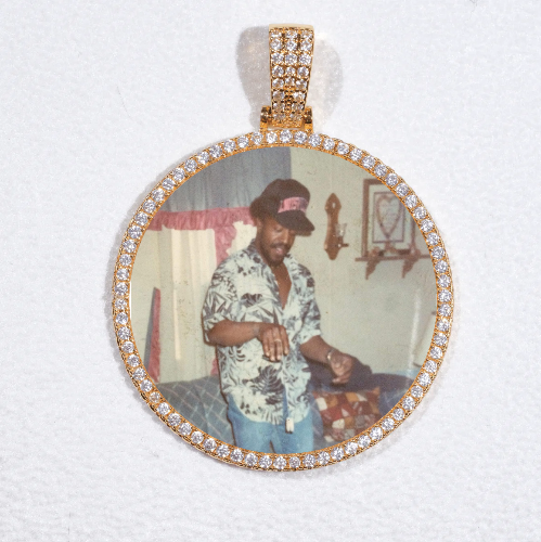 MEDIUM 3D CIRCLE CUSTOM PICTURE PENDANT