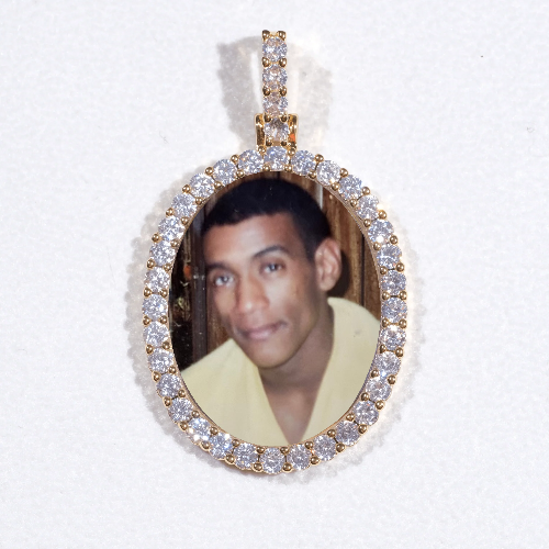 3D Oval Custom Picture Pendant