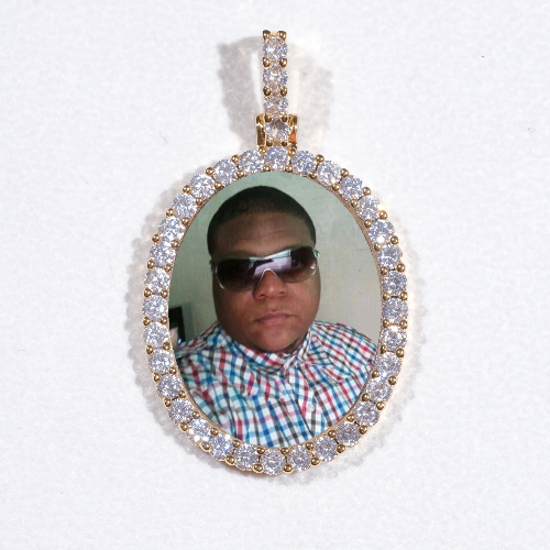 3D Oval Custom Picture Pendant