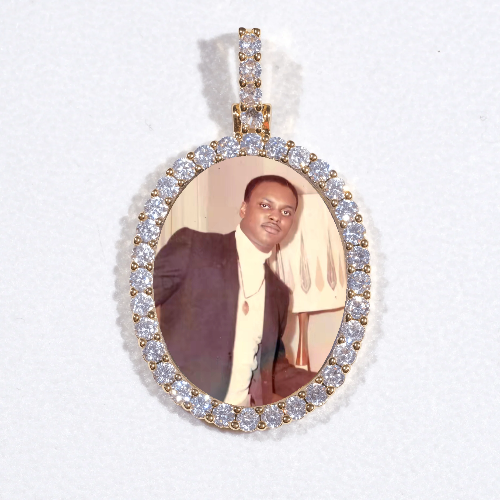 3D Oval Custom Picture Pendant