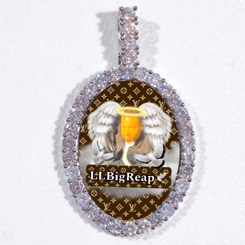 Large 3D Oval Custom Picture Pendant