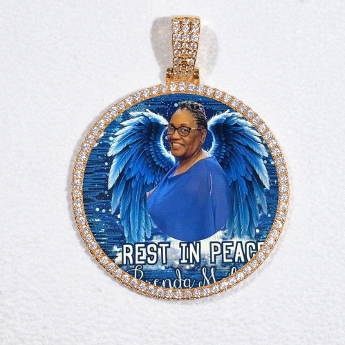 MEDIUM 3D CIRCLE CUSTOM PICTURE PENDANT