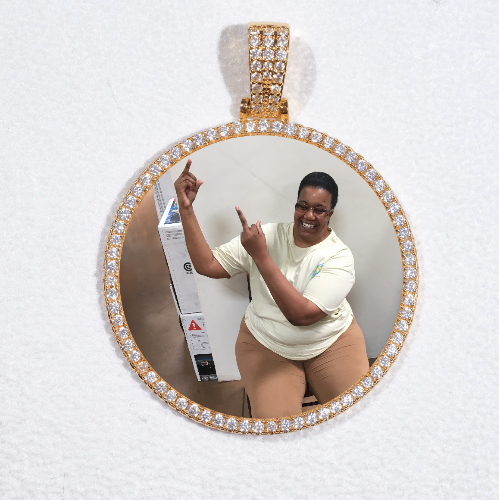 MEDIUM 3D CIRCLE CUSTOM PICTURE PENDANT