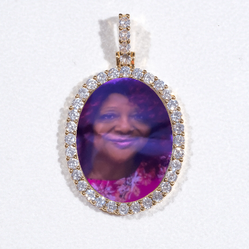 3D Oval Custom Picture Pendant