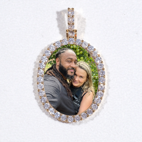 3D Oval Custom Picture Pendant
