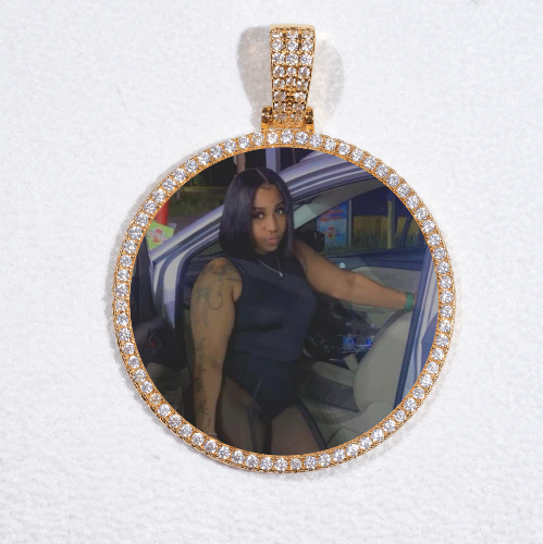MEDIUM 3D CIRCLE CUSTOM PICTURE PENDANT