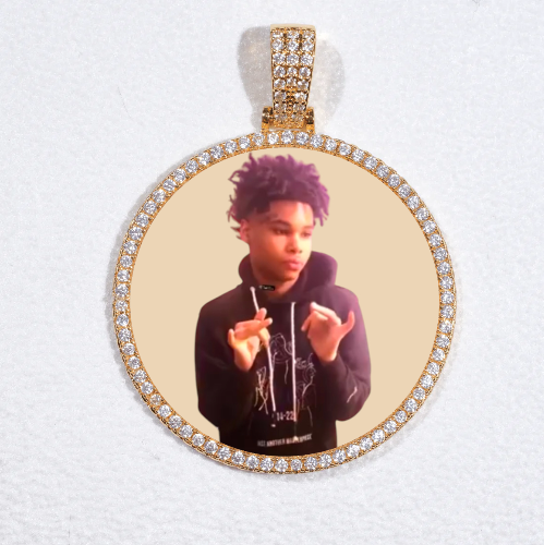 MEDIUM 3D CIRCLE CUSTOM PICTURE PENDANT
