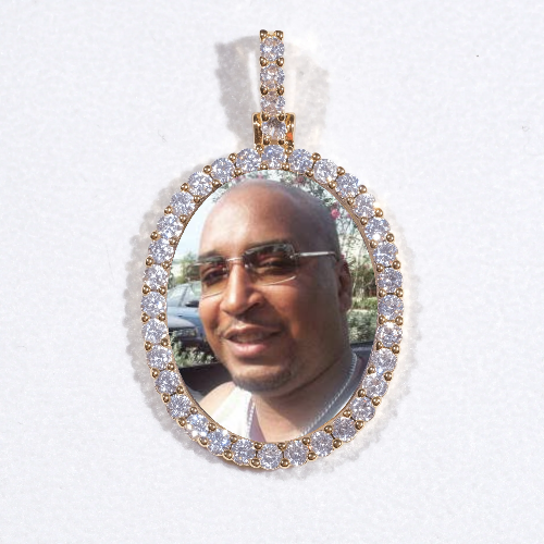 3D Oval Custom Picture Pendant