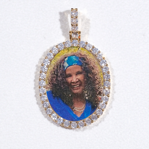 3D Oval Custom Picture Pendant