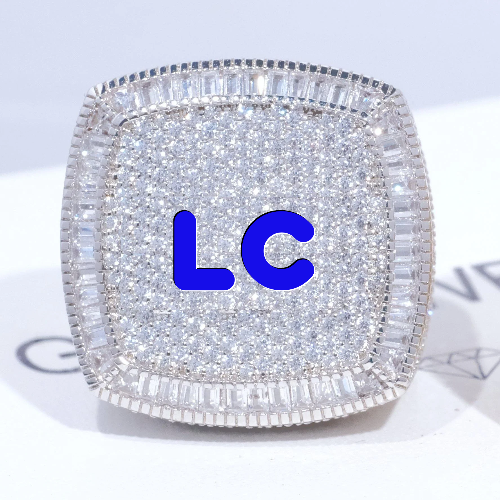 CUSTOM LETTER 3D ICED RING