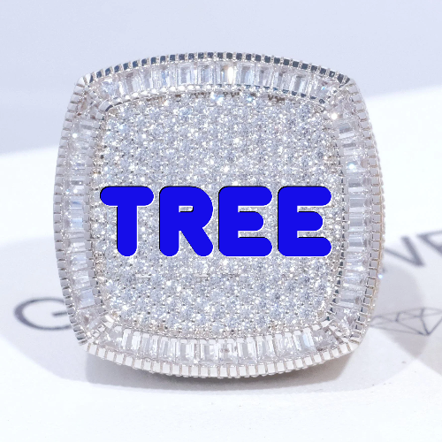 CUSTOM LETTER 3D ICED RING