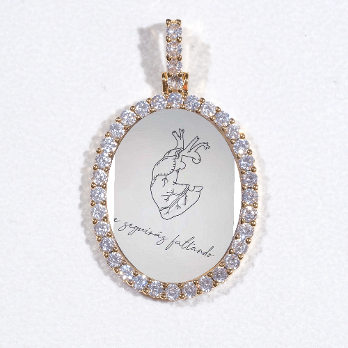 3D Oval Custom Picture Pendant