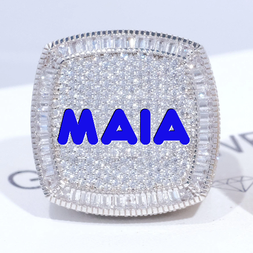 CUSTOM LETTER 3D ICED RING