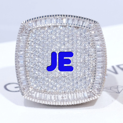 CUSTOM LETTER 3D ICED RING