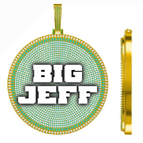 CUSTOM LETTER NECKLACE 3D BIG DISC