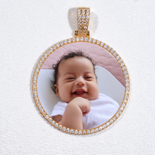 MEDIUM 3D CIRCLE CUSTOM PICTURE PENDANT