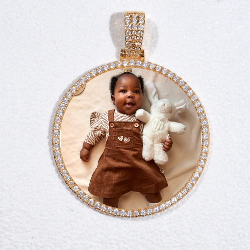MEDIUM 3D CIRCLE CUSTOM PICTURE PENDANT