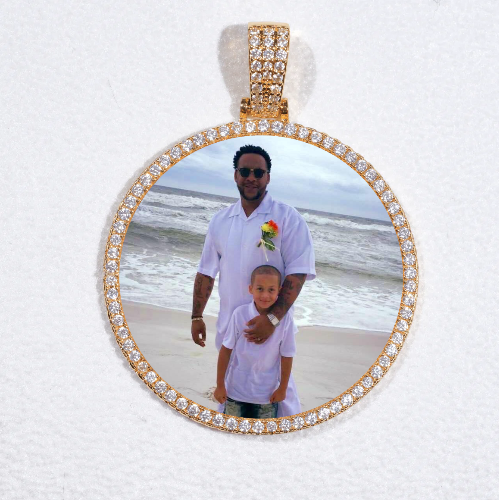 MEDIUM 3D CIRCLE CUSTOM PICTURE PENDANT