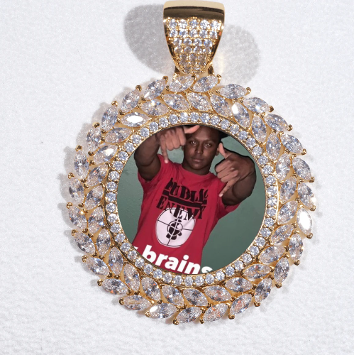Large 3D Wheat Ear Custom Picture Pendant