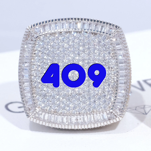 CUSTOM LETTER 3D ICED RING
