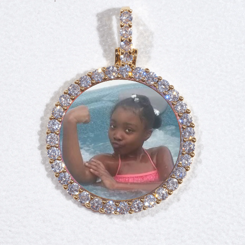 3D CIRCLE CUSTOM PICTURE PENDANT SMALL SIZE
