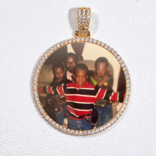 MEDIUM 3D CIRCLE CUSTOM PICTURE PENDANT